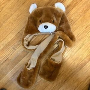 Brown Bear Plush Animal Winter Hat